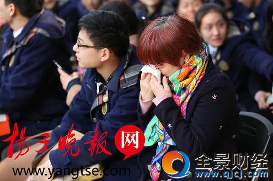 被現場打動的家長。